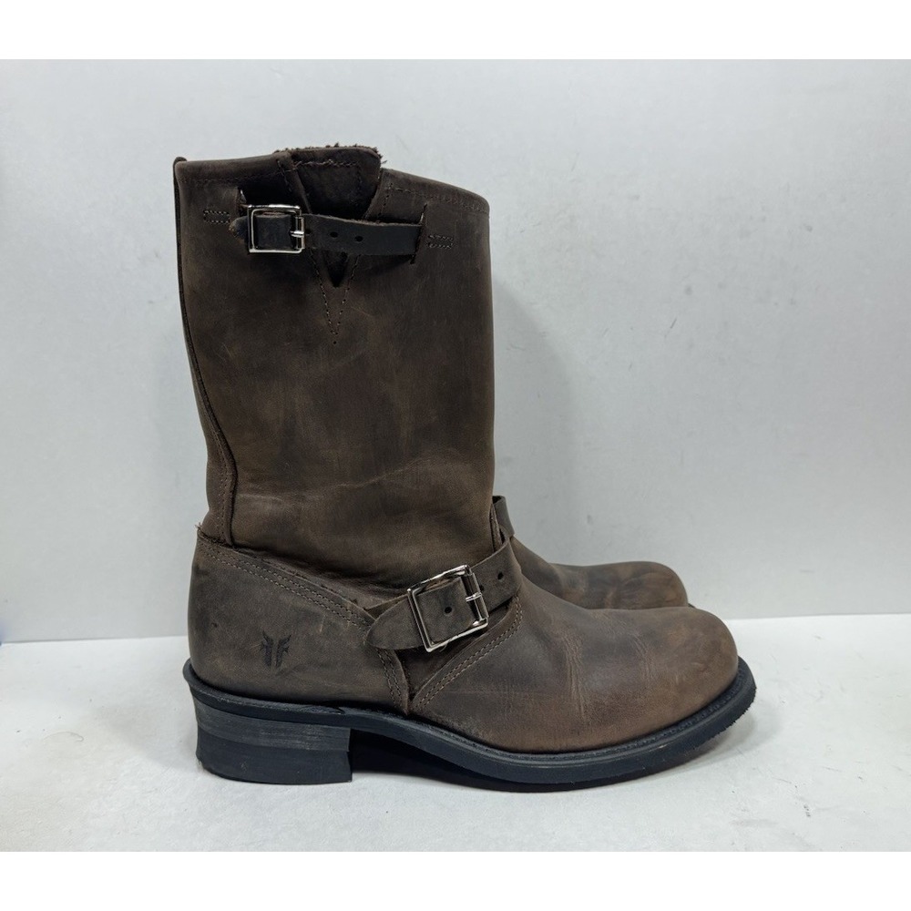Frye 77400 Engineer 12R Womens Size 9.5 M Riding Leather Boots Made In USA Brown